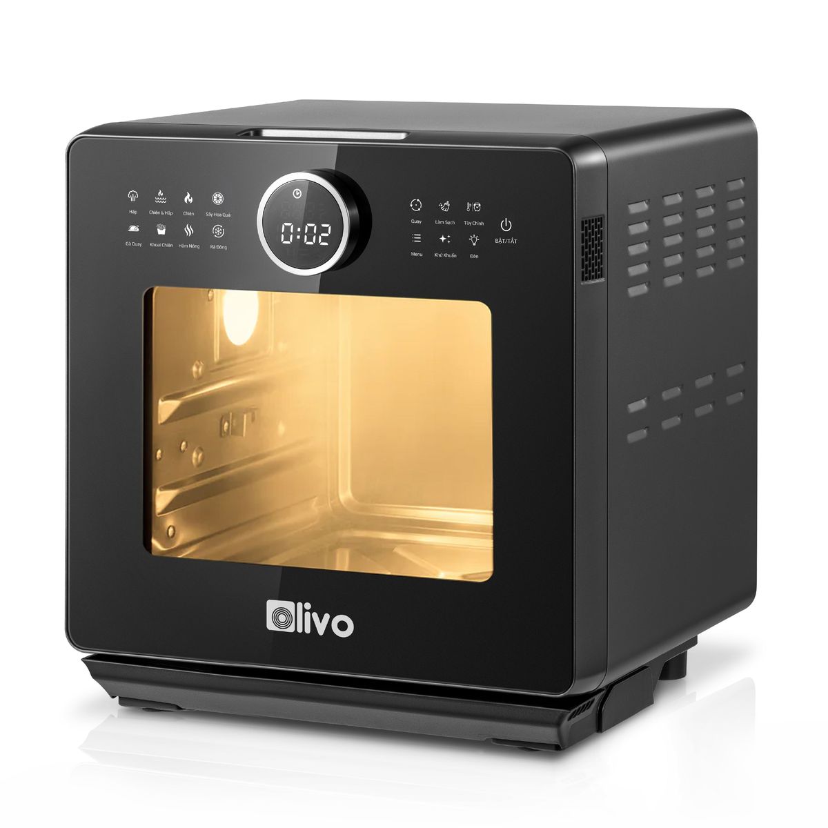 Nồi Chiên Hơi Nước OLIVO SF16 PRO 16L — 70 Chế Độ, Inox 304